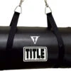 TITLE Boxing Black Synthetic Leather Uppercut Heavy Bag – 55 lbs Professional Training Bag