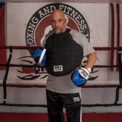 TITLE Boxing Ultra Light Molded Chest Guard – Black with Red Accents Pre-Curved Air Cell Body Protector -Title Boxing Store ulmcg 2 2