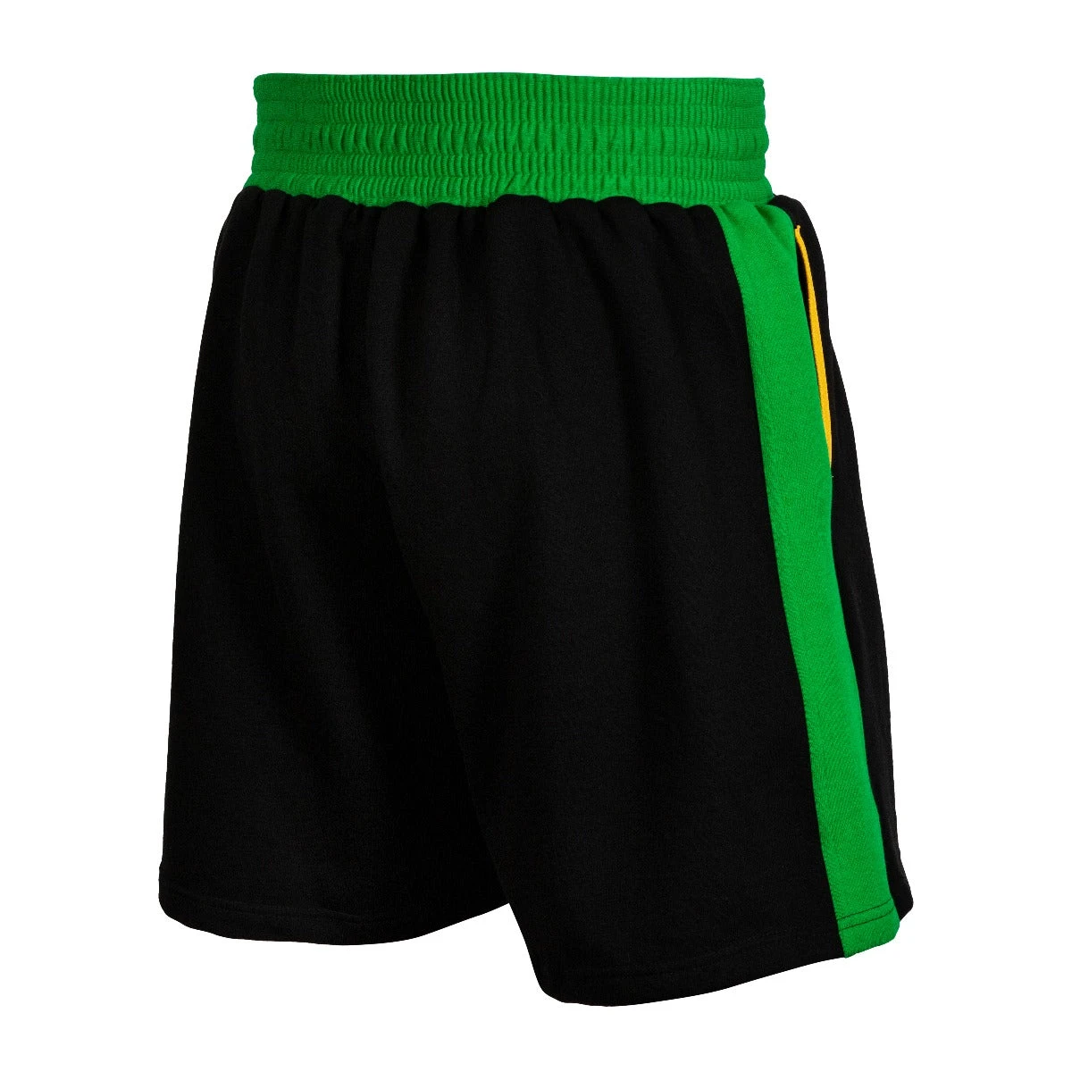 WBC By TITLE Boxing Black Sweat Shorts with Gold Piping β Flags of the World Fleece Training Shorts 3 WBC By TITLE Boxing Black Sweat Shorts with Gold Piping β Flags of the World Fleece Training Shorts - Image 3