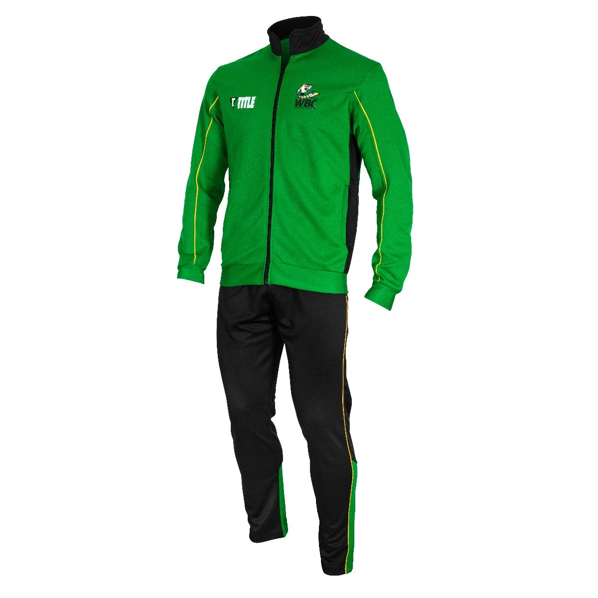 WBC by TITLE Boxing Signature Green and Gold β World Boxing Council Official Full-Zip Warm-Up Suit 6 WBC by TITLE Boxing Signature Green and Gold β World Boxing Council Official Full-Zip Warm-Up Suit - Image 6