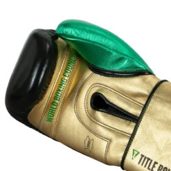 WBC By TITLE Boxing Green Belt Training Gloves 1.0 -Title Boxing Store wgbtg bk gd gn 5 1
