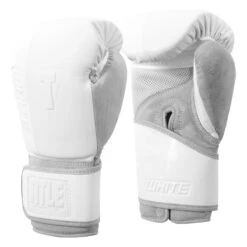 TITLE Boxing WHITE Series Training Gloves – Full Grain Leather & Patent White Sparring Gloves -Title Boxing Store whottg 02