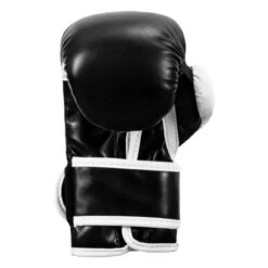 TITLE Boxing Youth 4 oz Bag Gloves – Black/Red Synthetic Leather Training Mitts -Title Boxing Store ytbbg bk wh 04